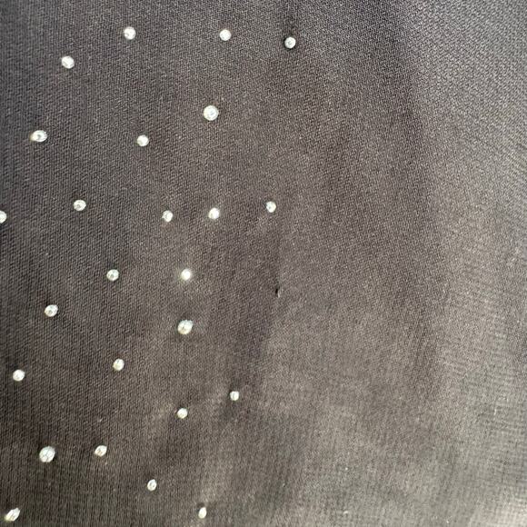 Jessica McClintock Women’s OS Sheer Kimono Cover Up Black Rhinestone Studded - Picture 8 of 11